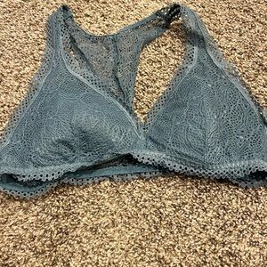 VICTORIA'S SECRET SZ MEDIUM LINED CUPS T-BACK BRALETTE KOI BLUE